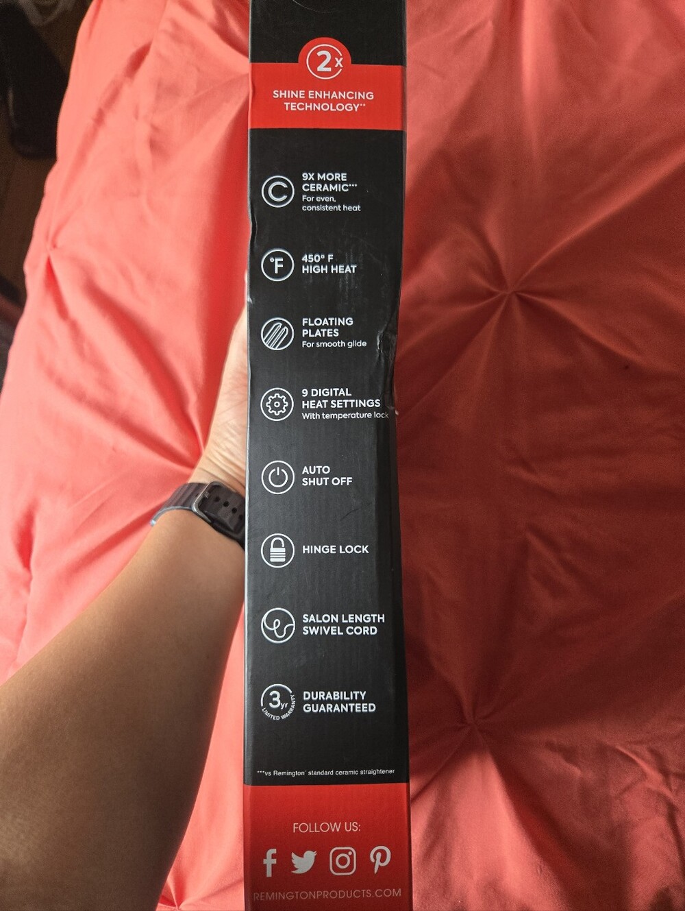 Remington Shine Therapy Flat Iron - Champagne Gold - Picture 5 of 5
